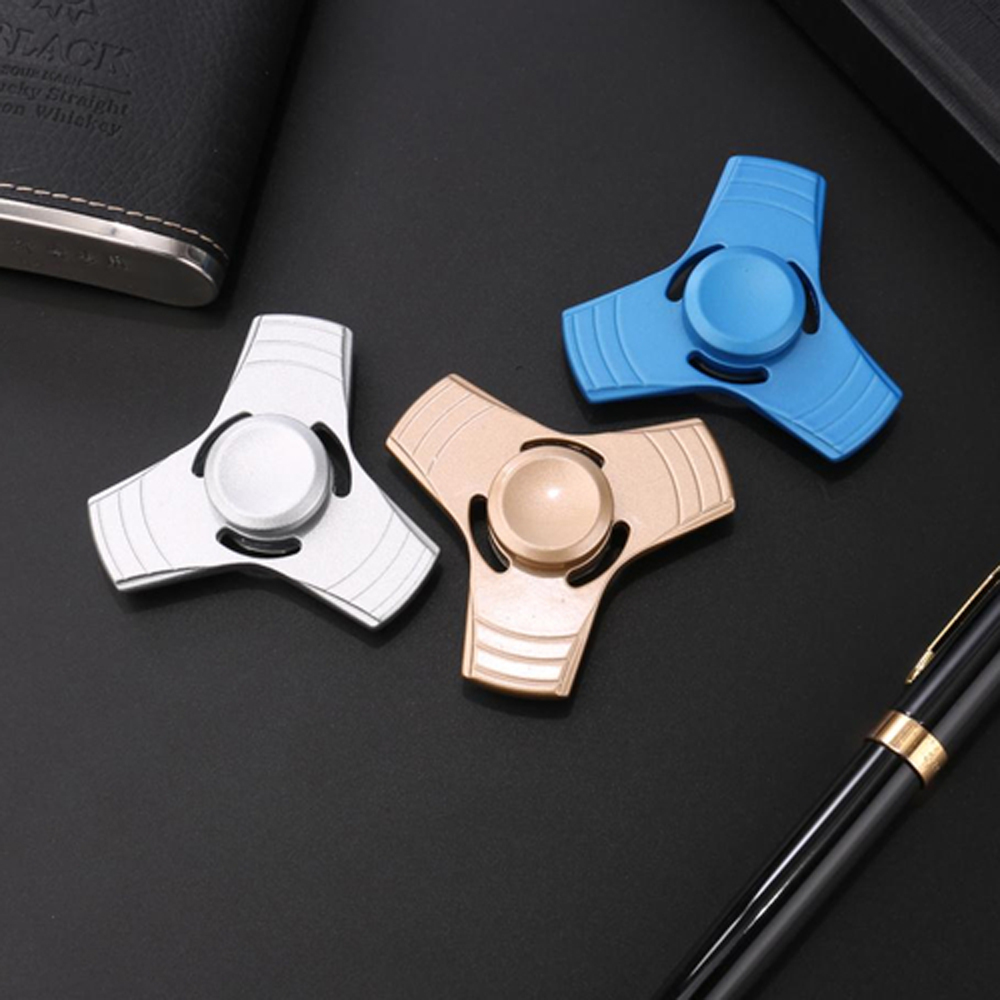 Tri Aluminum Fidget SPINNER Stress Reducer Toy for Autism Adult, Child (Mix Color)